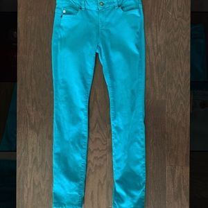 Michael Kors teal skinny jeans size 4